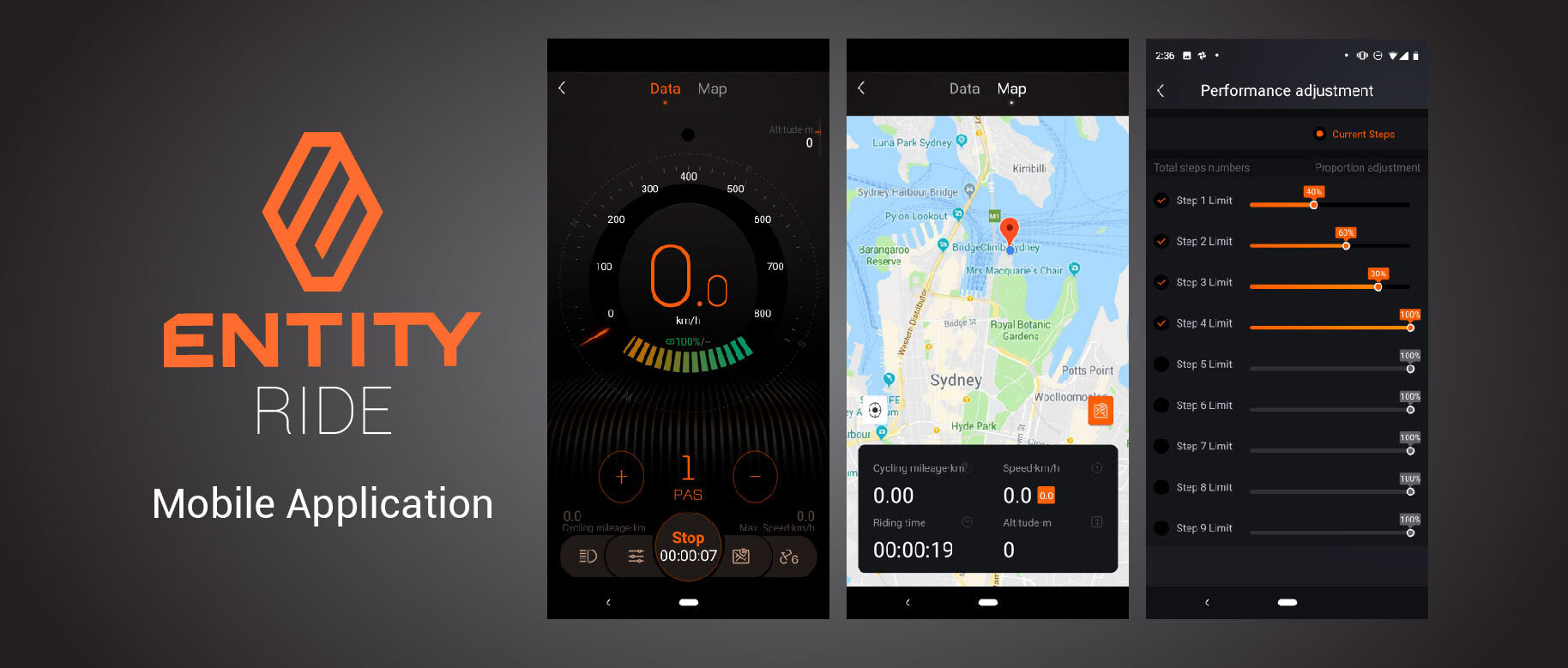 Entity Ride E-Bike App