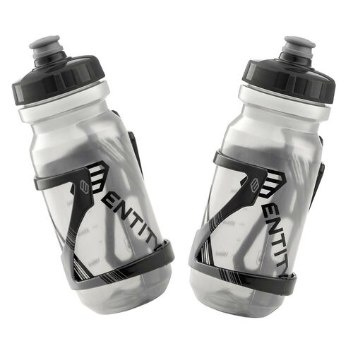 2x Entity WB600 Water Bottle Entity BC45 Side - Pull Bottle Cage Bundle